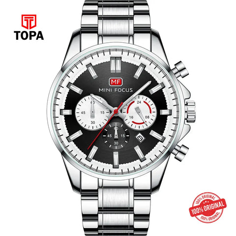 Mini Focus MF0469G-02 Metal Band Men Watch - Topa