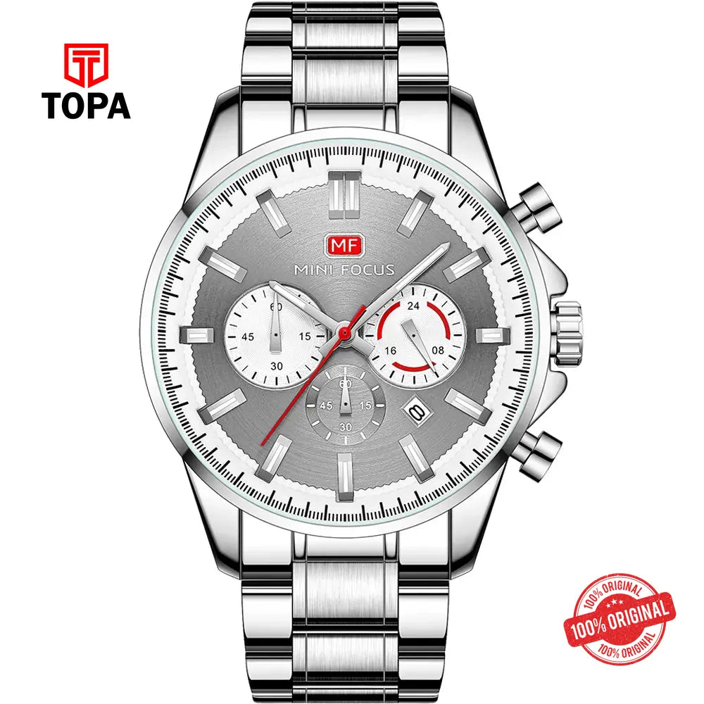 Mini Focus MF0469G-04 Metal Band Men Watch - Topa