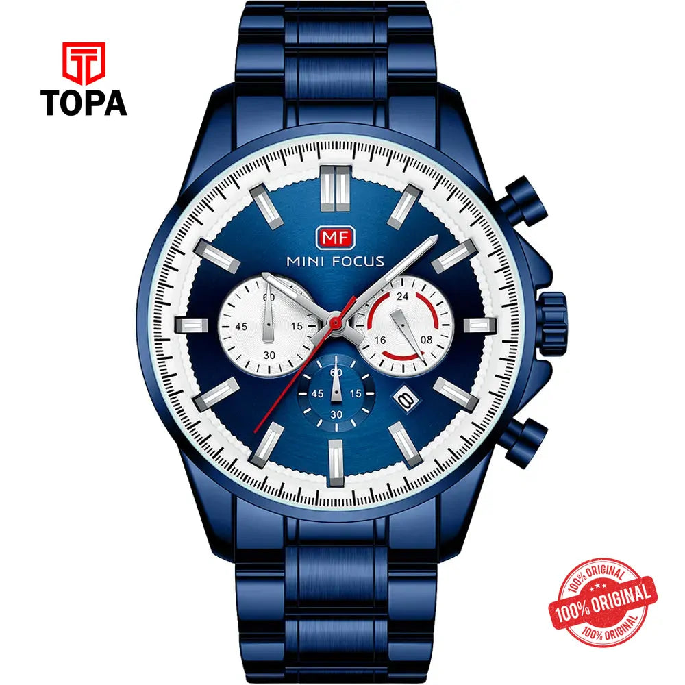 Mini Focus MF0469G-05 Metal Band Men Watch - Topa
