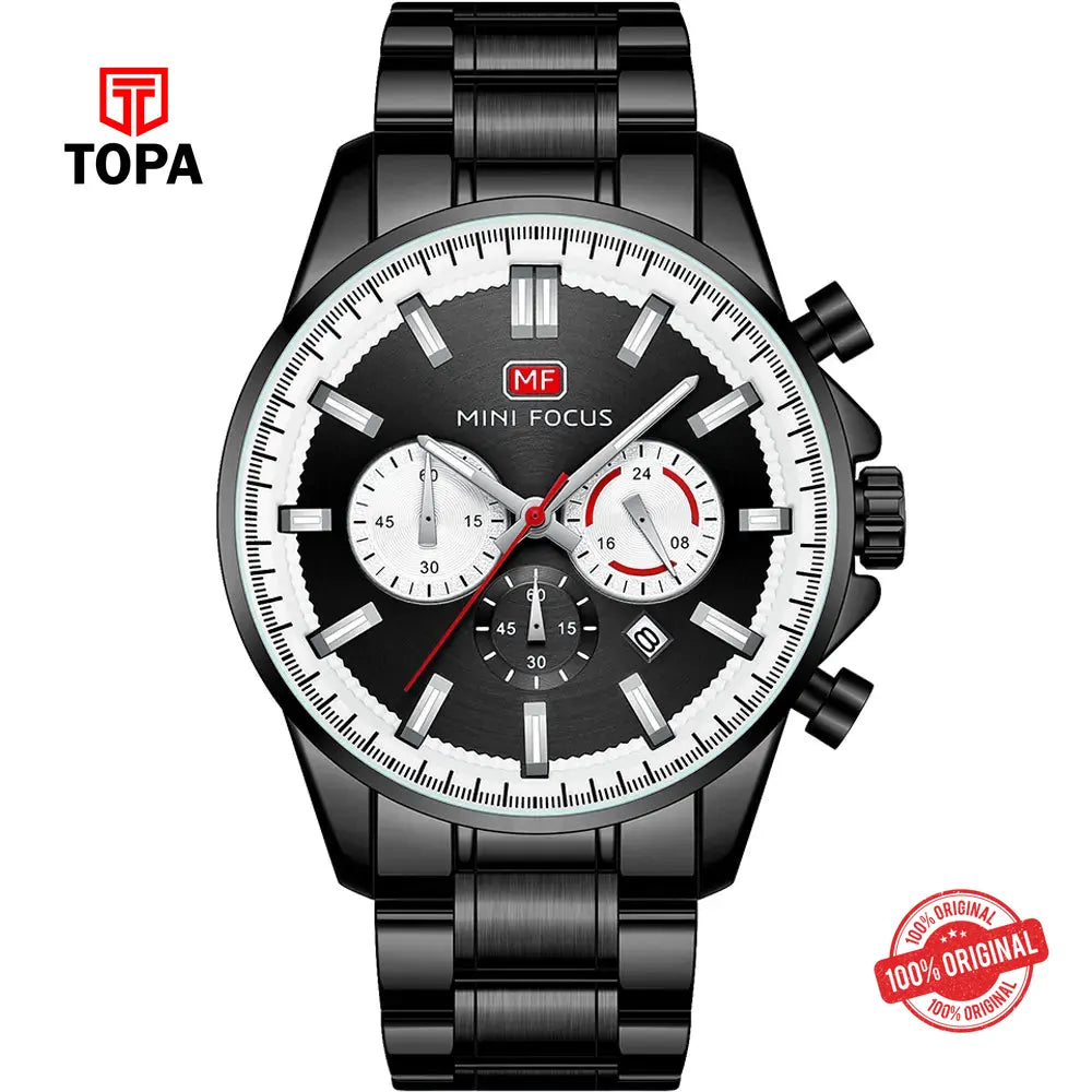 Mini Focus MF0469G-06 Metal Band Men Watch - Topa