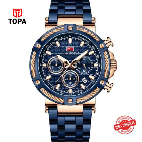 Mini Focus MF0470G-05 Metal Band Men Watch - Topa