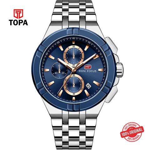 Mini Focus MF0471G-03 Metal Band Men Watch - Topa