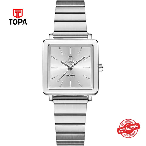 NaviForce NF5048L-CH-WHT Metal Band Women Watch - Topa