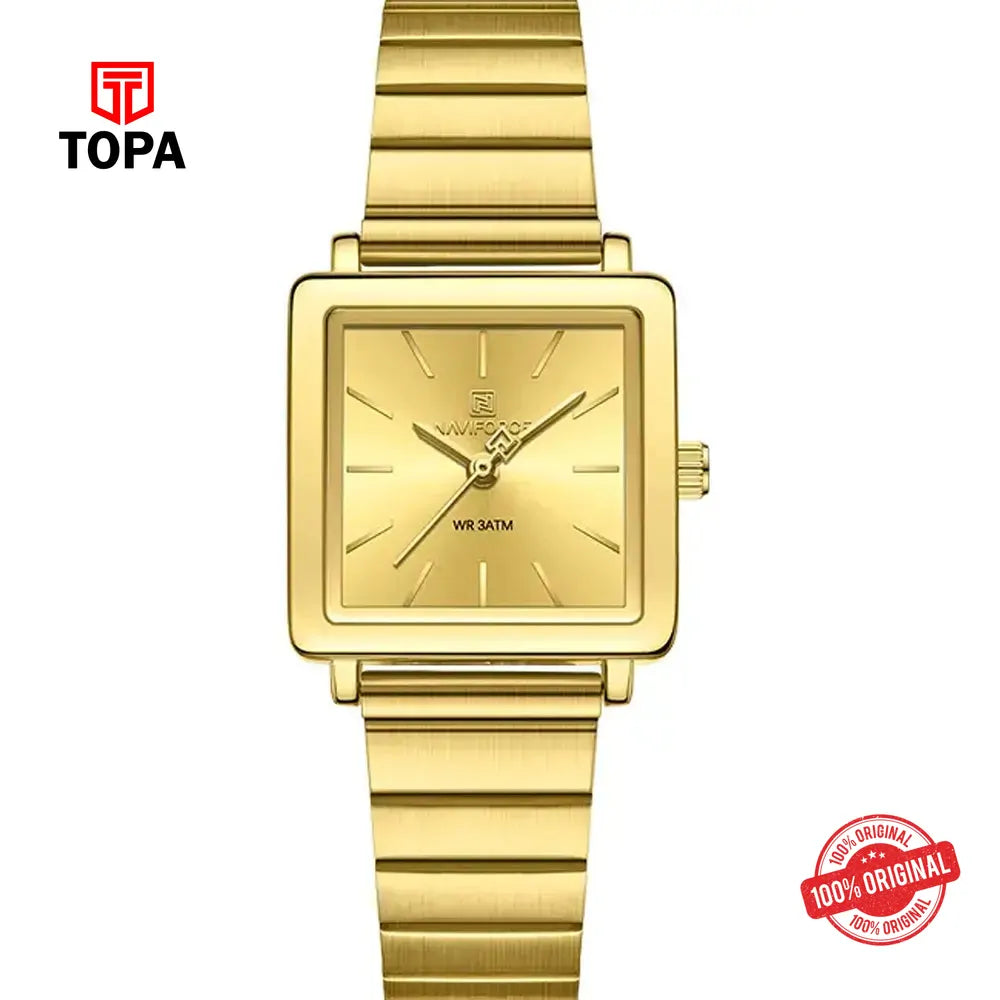 NaviForce NF5048L-GLD Metal Band Women Watch - Topa