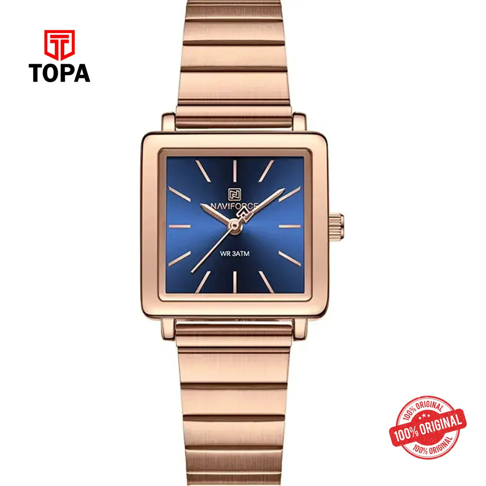 NaviForce NF5048L-RG-BLU Metal Band Women Watch - Topa