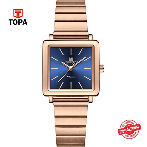 NaviForce NF5048L-RG-BLU Metal Band Women Watch - Topa