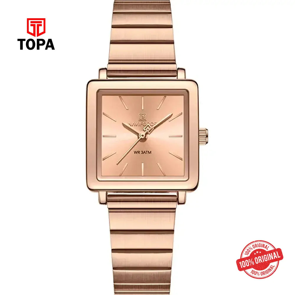 NaviForce NF5048L-RG Metal Band Women Watch - Topa