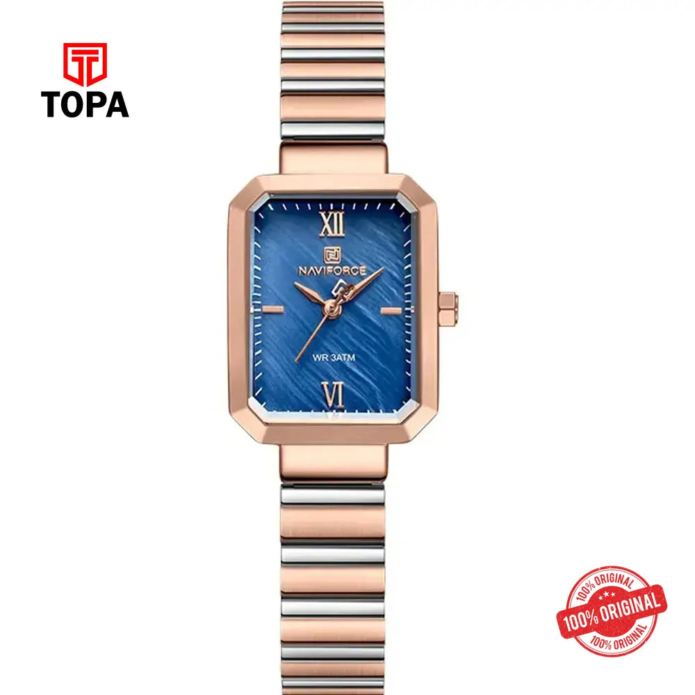 NaviForce NF5050L-TTRG-BLU Metal Band Women Watch - Topa