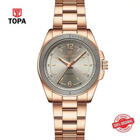 NaviForce NF5062L-RG-GRY Metal Band Women Watch - Topa