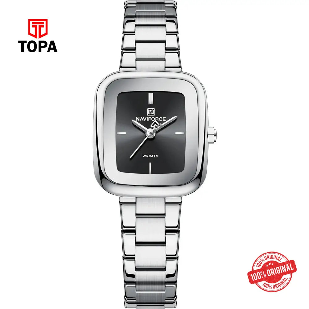 NaviForce NF5075L-CH-BLK Metal Band Women Watch - Topa