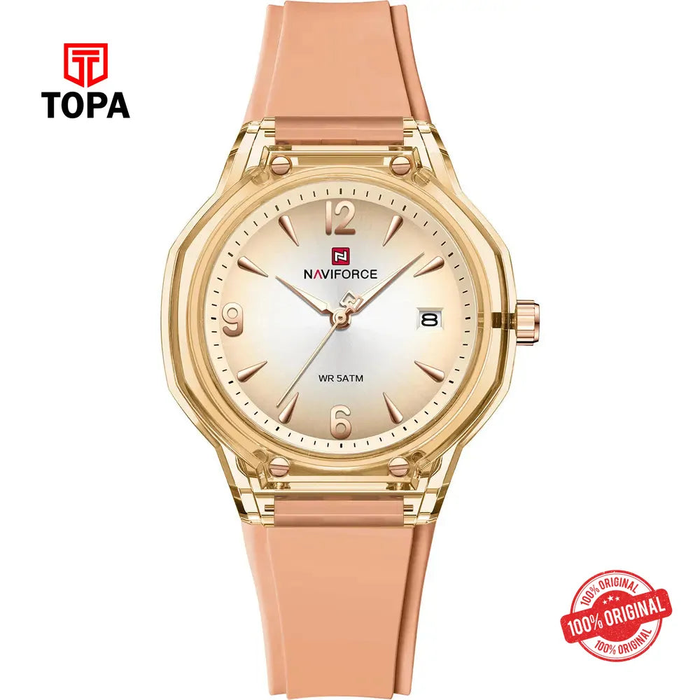 NaviForce NF6110L-RGPNK-RG Rubber Band Women Watch - Topa