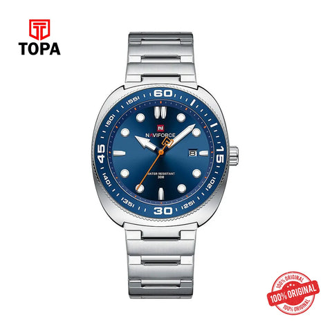 Naviforce NF9250 Blue Dial Stainless Steel Men’s Watch - Topa