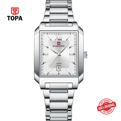 NaviForce NF9251G-CH-WHT Metal Band Men Watch - Topa