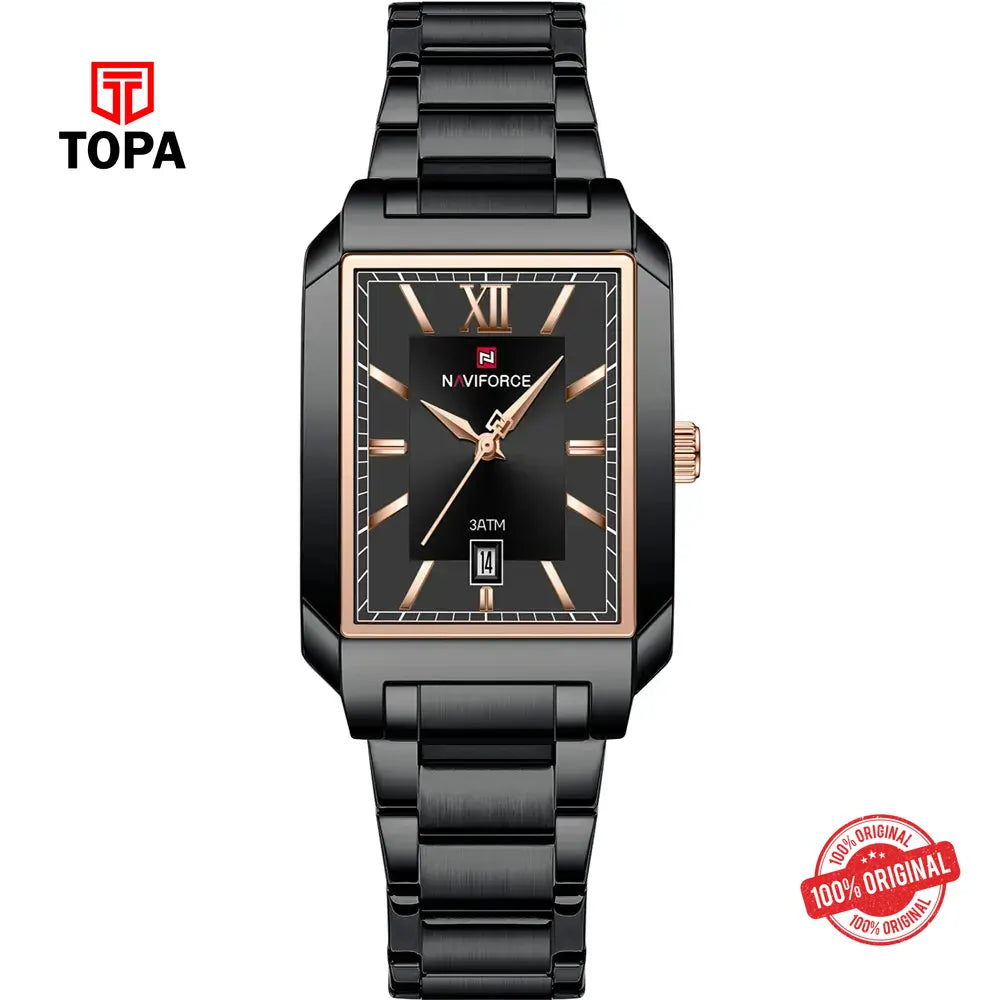NaviForce NF9251L-BLK Metal Band Women Watch - Topa
