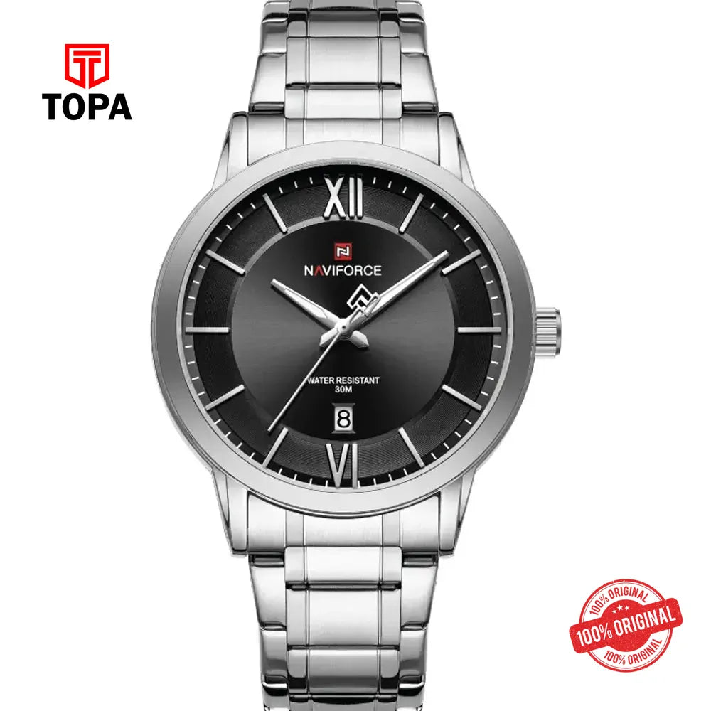 NaviForce NF9254G-CH-BLK Metal Band Men Watch - Topa