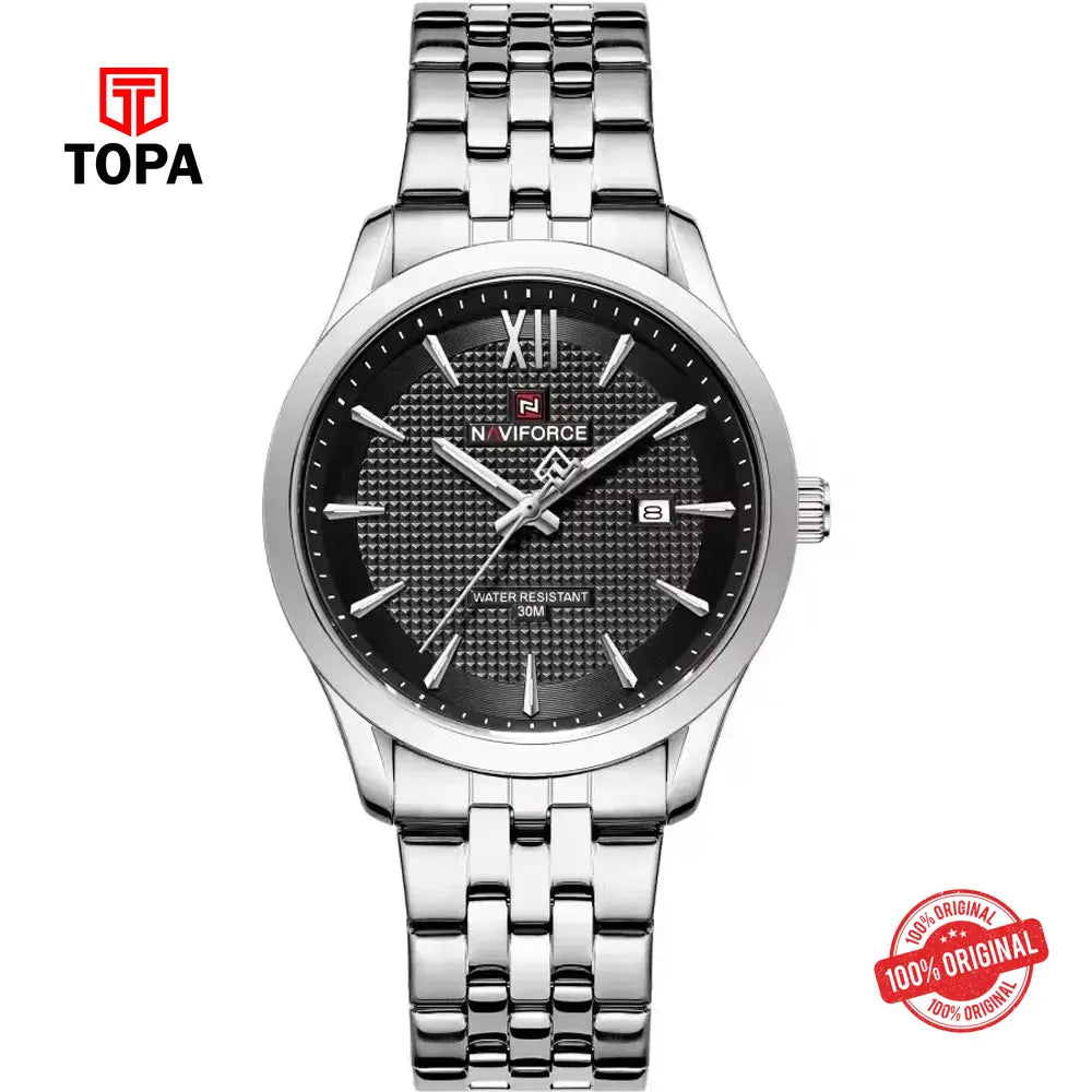 NaviForce NF9255G-CH-BLK Metal Band Men Watch - Topa