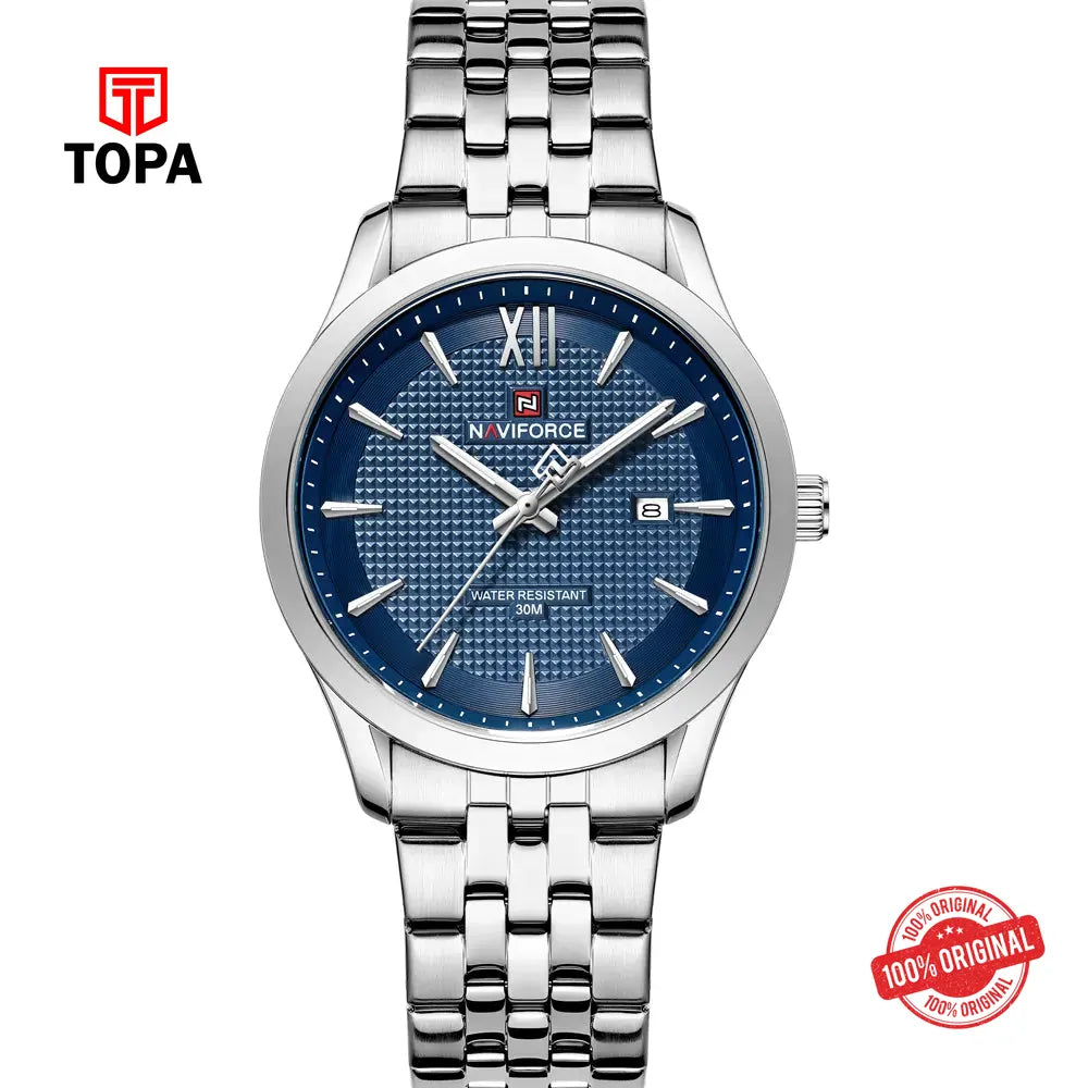 NaviForce NF9255G-CH-BLU Metal Band Men Watch - Topa