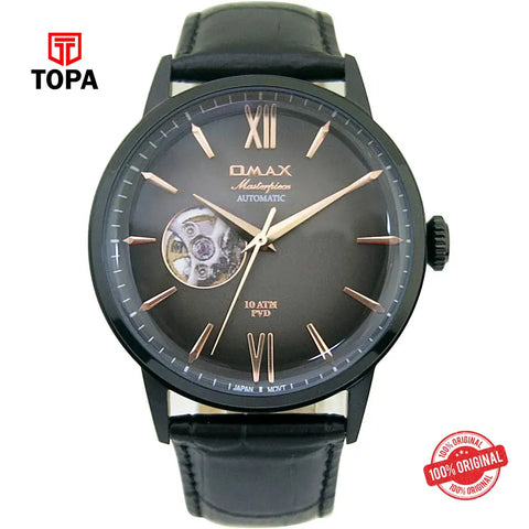 Omax OAOR001BM22I Masterpiece Leather Band Men Watch - Topa