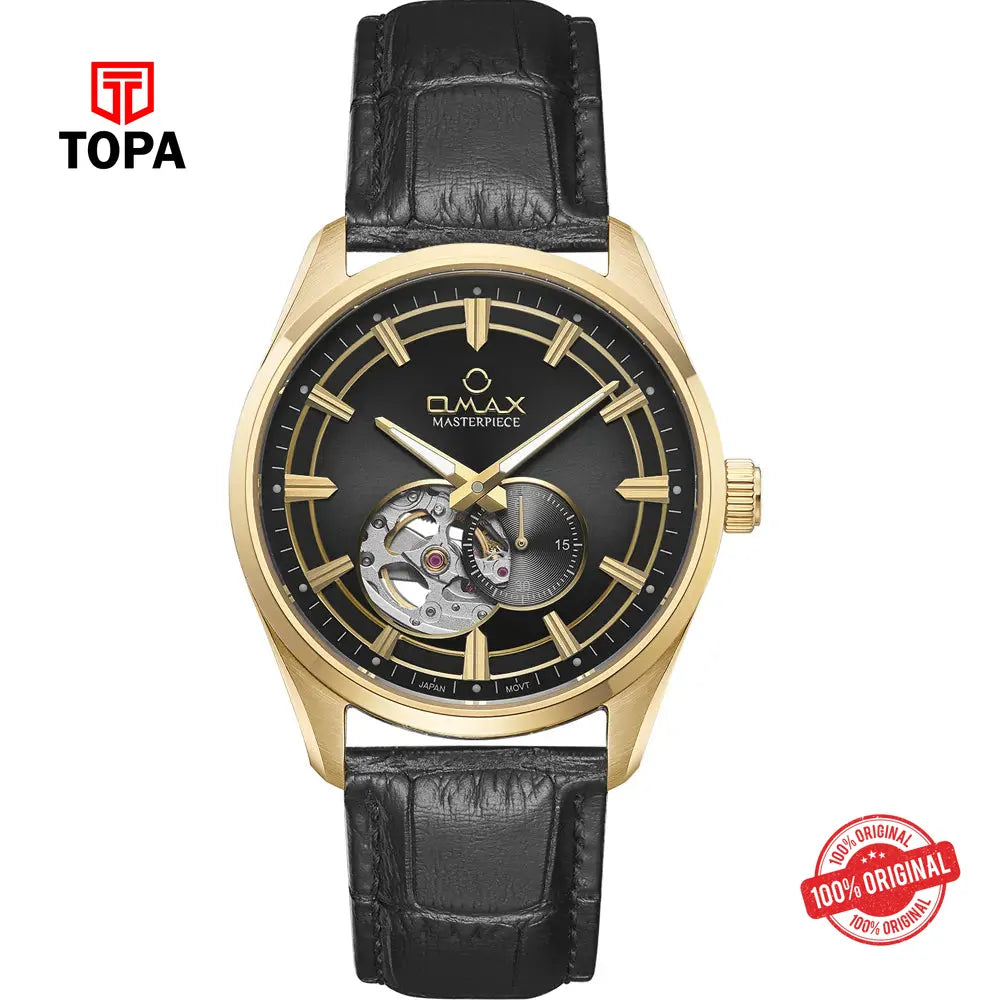 Omax OAOR035BG22I Masterpiece Leather Band Men Watch - Topa