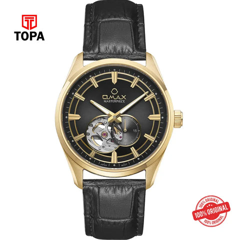 Omax OAOR035BG22I Masterpiece Leather Band Men Watch - Topa