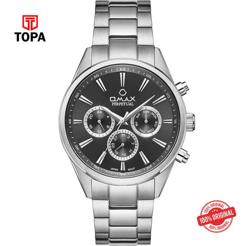 Omax PG18P26I Perpetual Metal Band Men Watch - Topa