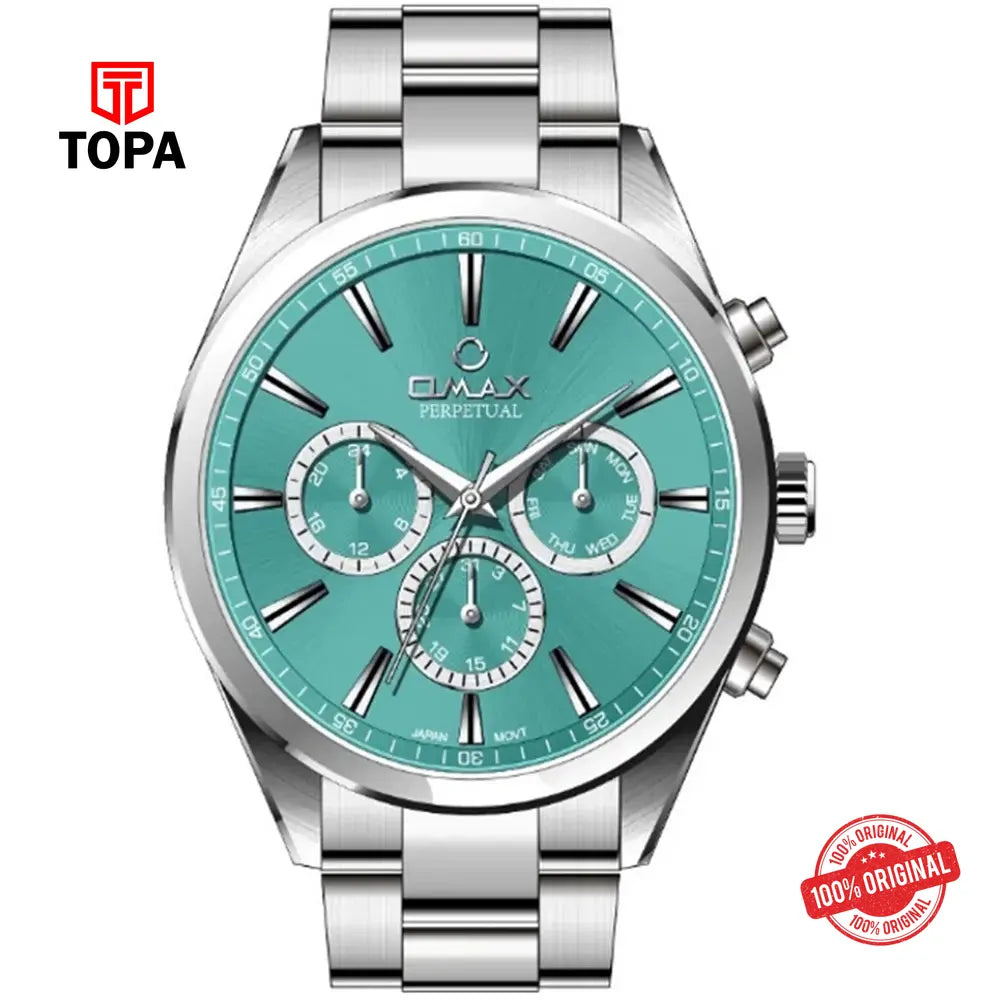 Omax PG18PH6I Perpetual Metal Band Men Watch - Topa