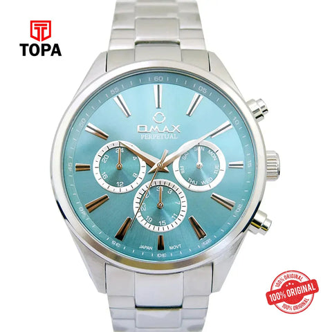 Omax PG18PK6I Perpetual Metal Band Men Watch - Topa