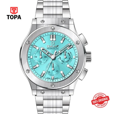Omax PG20PH6I Perpetual Metal Band Men Watch - Topa