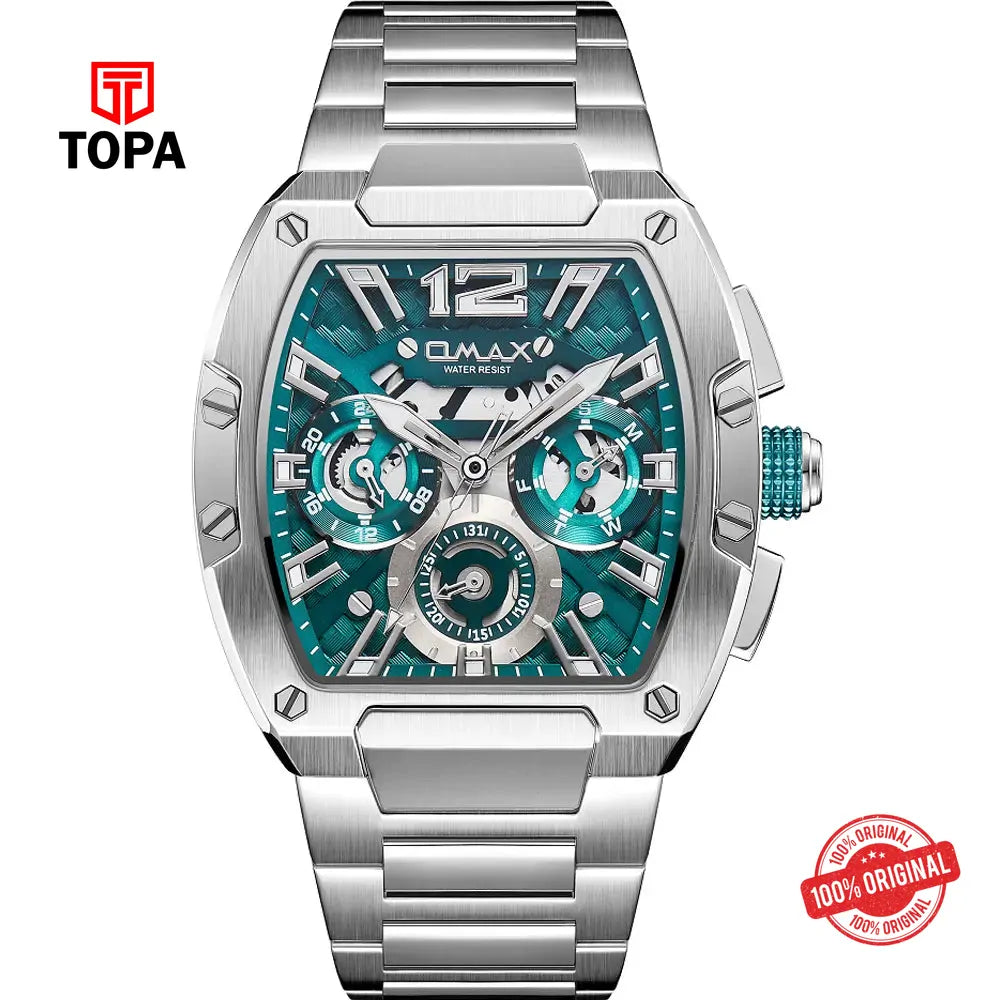 Omax SQ-AM001P63I1 MasterPiece Metal Band Men Watch - Topa