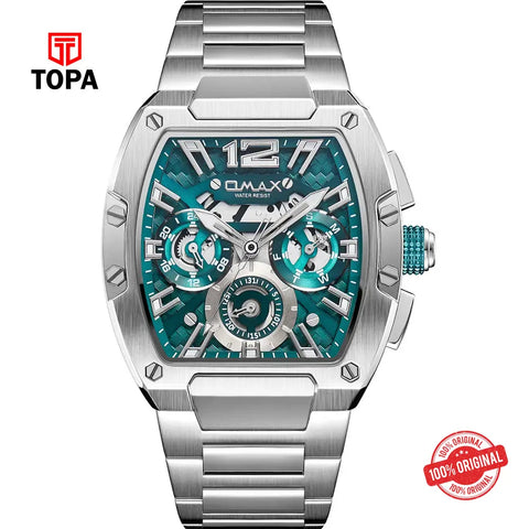 Omax SQ-AM001P63I1 MasterPiece Metal Band Men Watch - Topa