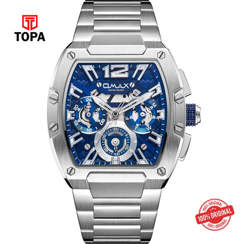 Omax SQ-AM001PJ3I1 MasterPiece Metal Band Men Watch - Topa