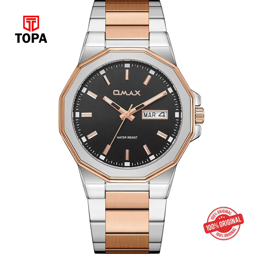 Omax SQ-AT003C2SI Metal Band Men Watch - Topa