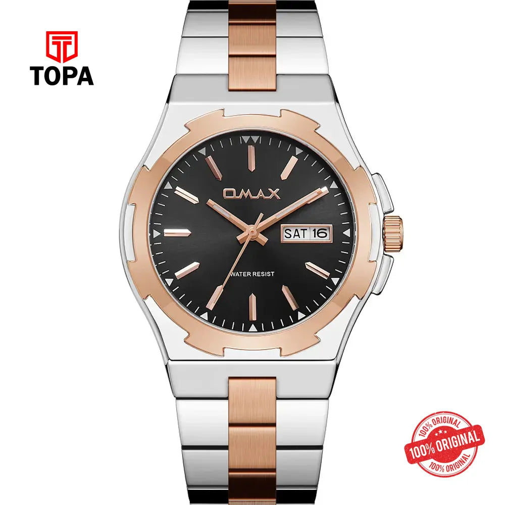 Omax SQ-AT005C2SI Metal Band Men Watch - Topa