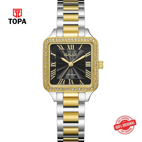 Omax SQ-BS002T2IR Metal Band Women Watch - Topa