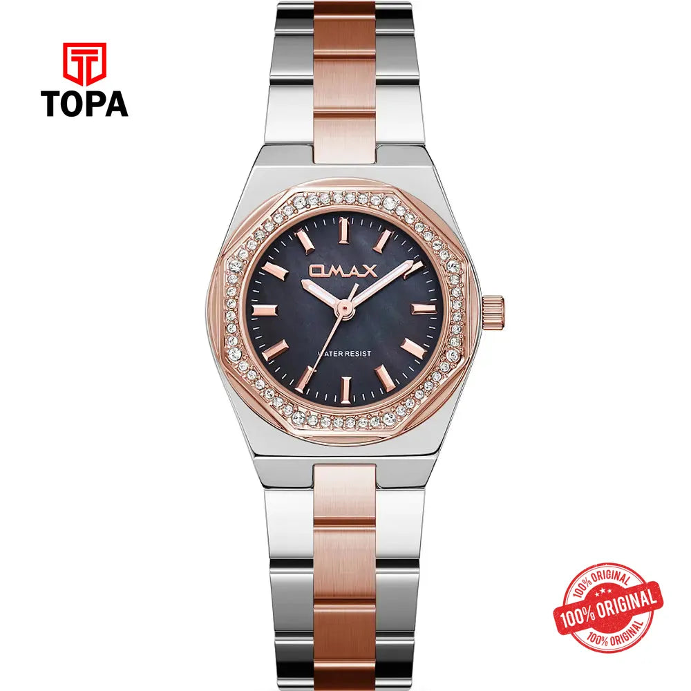 Omax SQ-BS008C2SI Metal Band Women Watch - Topa