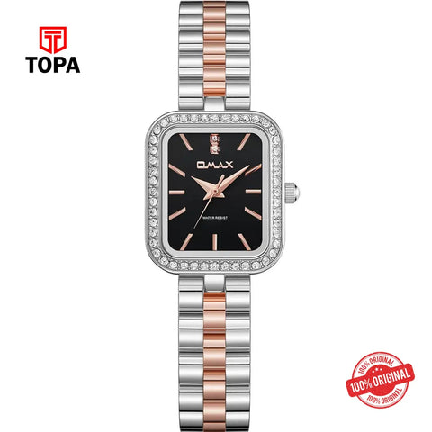 Omax SQ-CS004P2SI Metal Band Women Watch - Topa