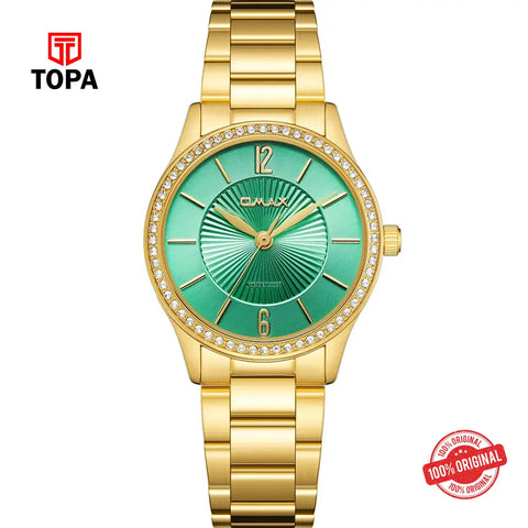 Omax SQ-CS006GT1I Metal Band Women Watch - Topa