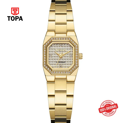 Omax SQ-CS010G31S3 Metal Band Women Watch - Topa