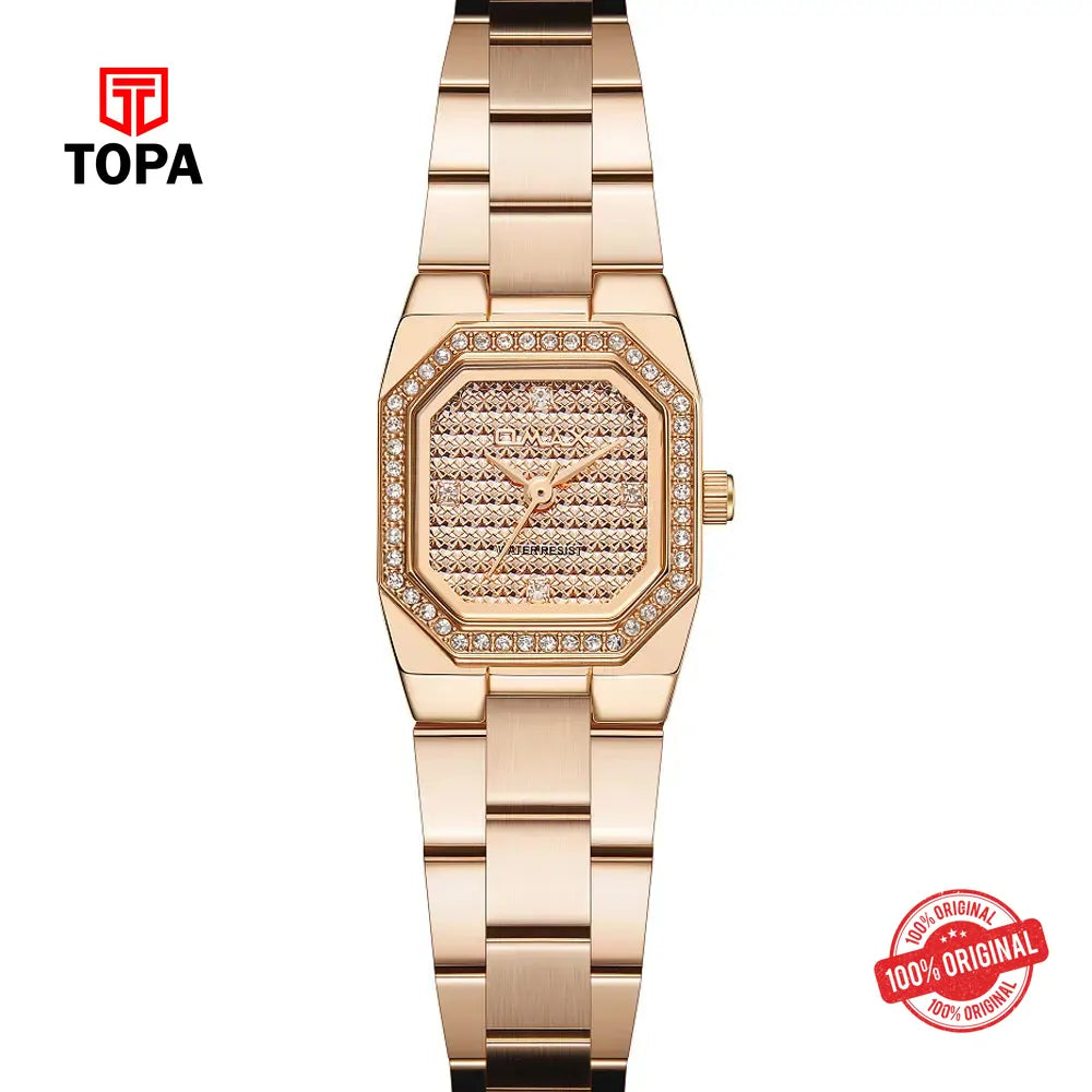 Omax SQ-CS010RSBS4 Metal Band Women Watch - Topa