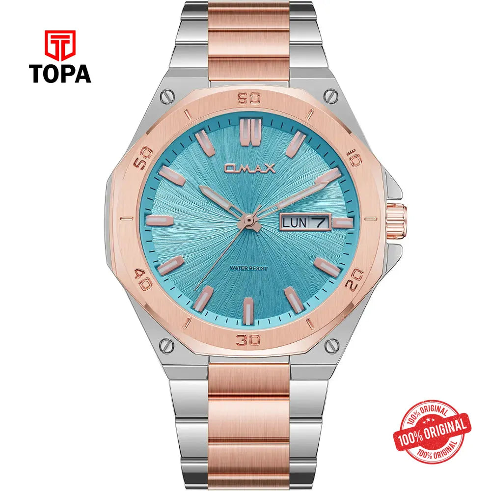 Omax SQ-DT007C6SI Metal Band Men Watch - Topa