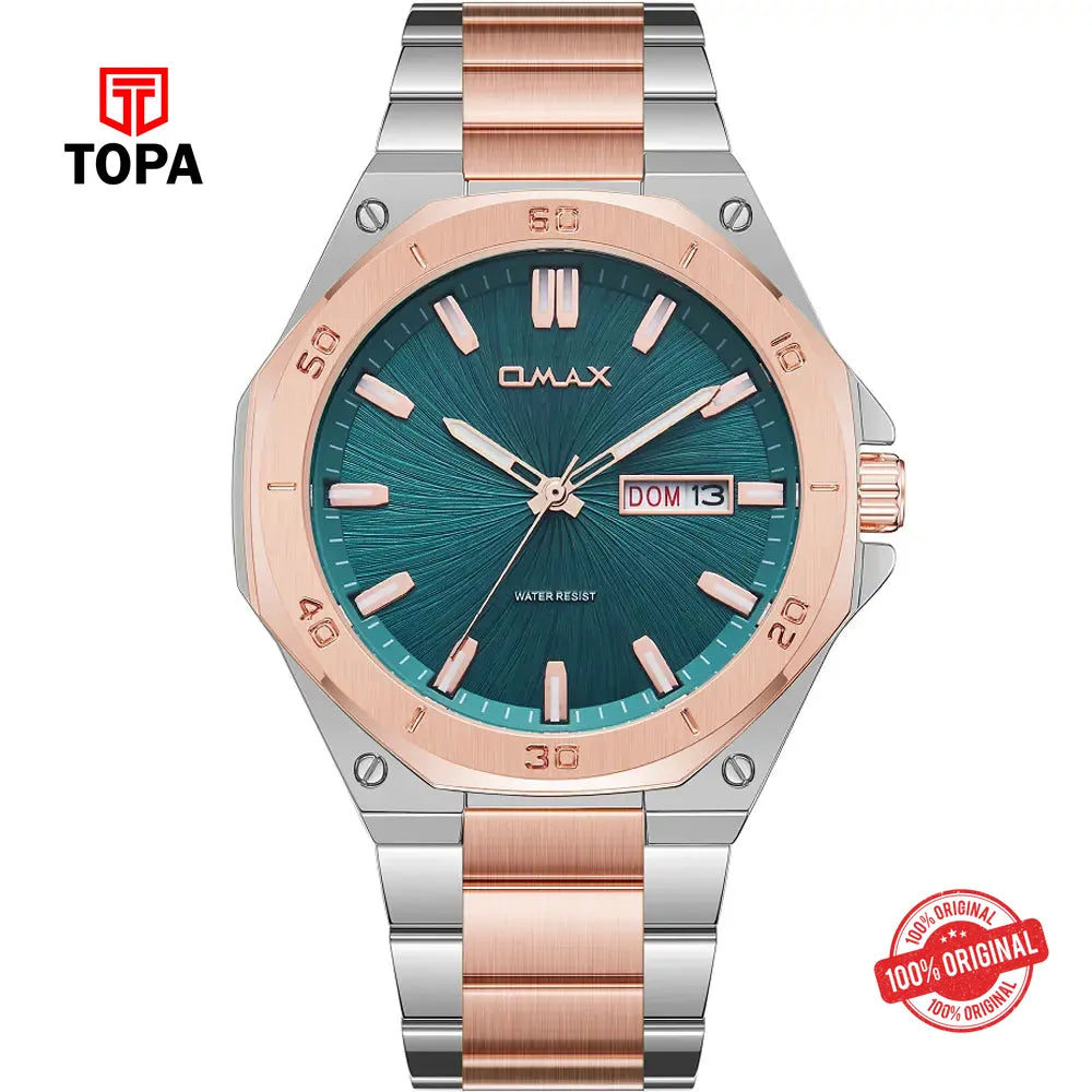 Omax SQ-DT007CQSI Metal Band Men Watch - Topa