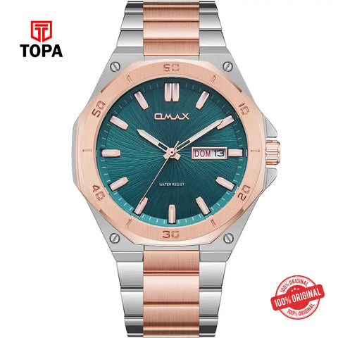 Omax SQ-DT007CQSI Metal Band Men Watch - Topa