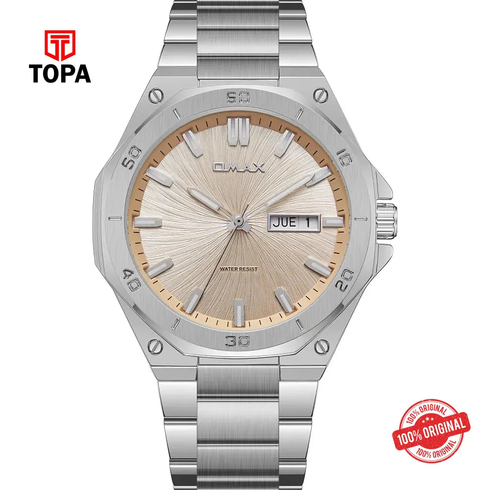 Omax SQ-DT007PV3I Metal Band Men Watch - Topa