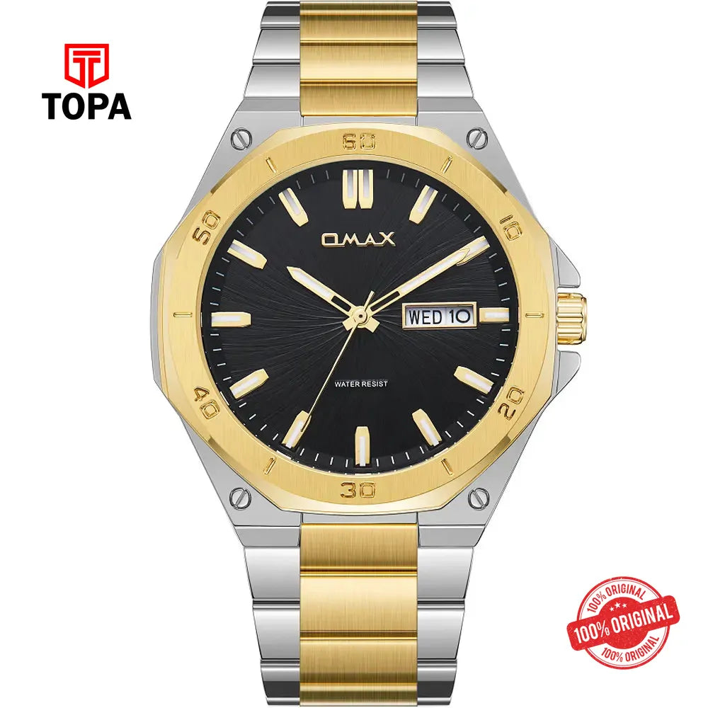 Omax SQ-DT007T2II Metal Band Men Watch - Topa