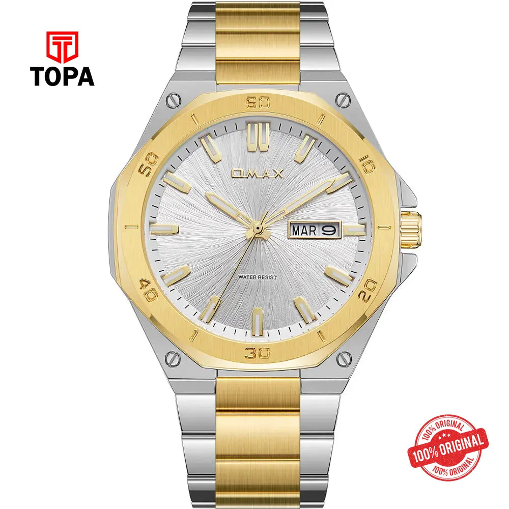 Omax SQ-DT007T3II Metal Band Men Watch - Topa