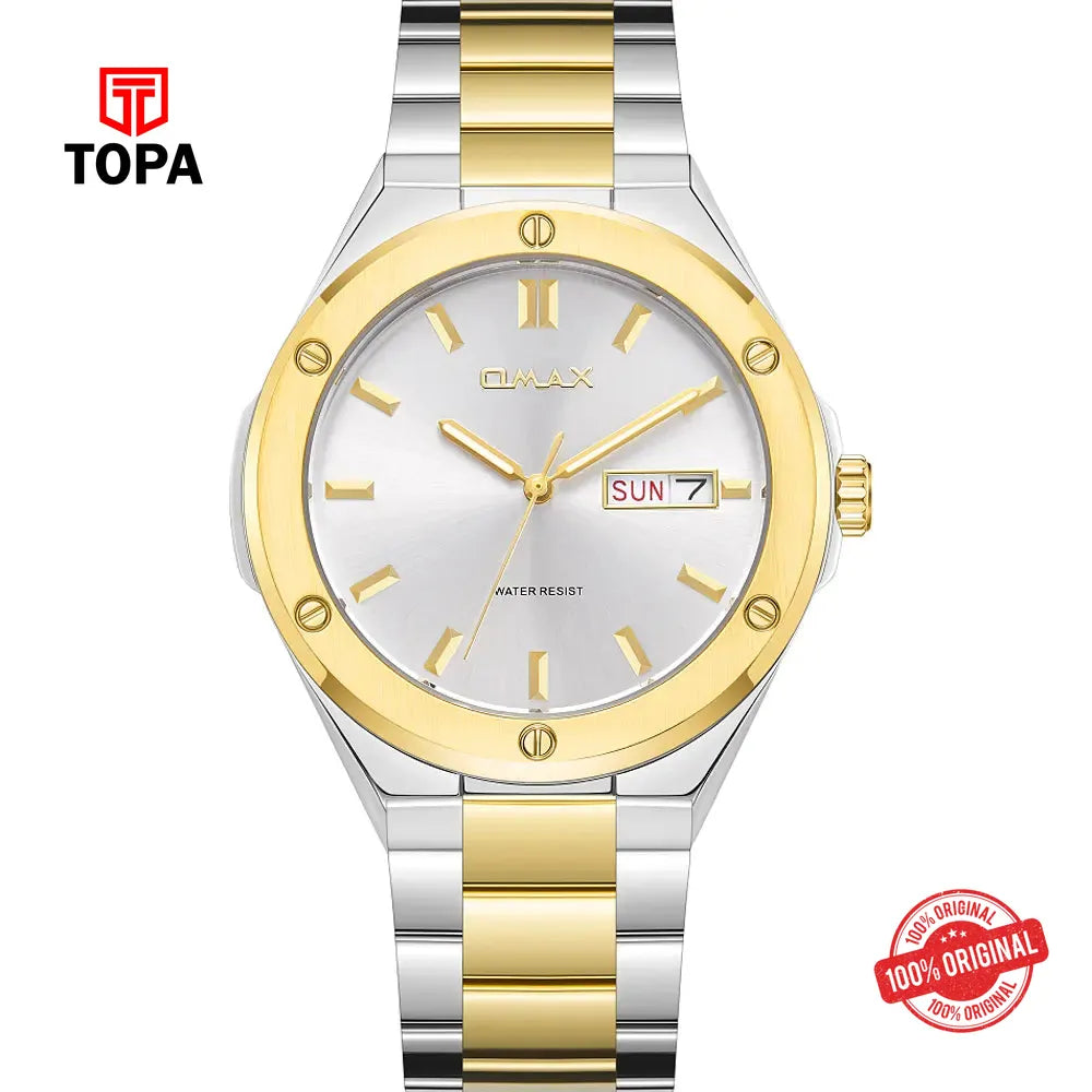 Omax SQ-DT011T3II3 Metal Band Men Watch - Topa