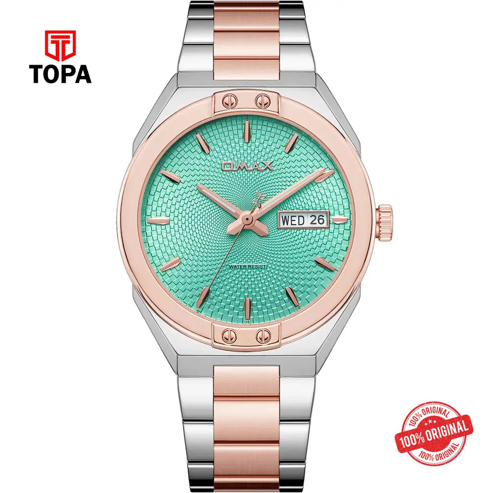 Omax SQ-DT013CTSI Metal Band Men Watch - Topa