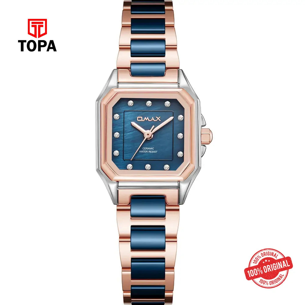Omax SQ-KS002CJBS Metal Band Women Watch - Topa
