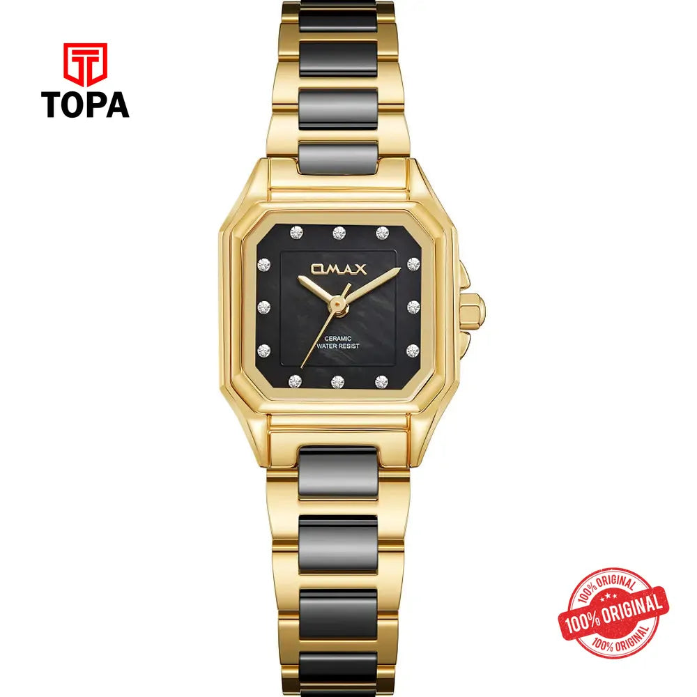 Omax SQ-KS002G21S Metal Band Women Watch - Topa