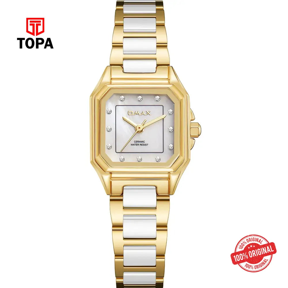 Omax SQ-KS002G31S Metal Band Women Watch - Topa